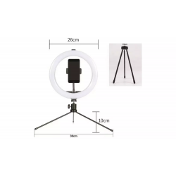 Desk Ring Light With Tripod, remote control & Phone Holder